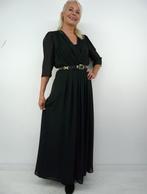*Abfab Vintage Zwarte Lange Avondjurk M*, Kleding | Dames, Maat 38/40 (M), Zwart, Ophalen of Verzenden, Zo goed als nieuw