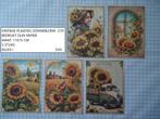 vintage plaatjes zonnebloem 219 ( alleen verzenden, Hobby en Vrije tijd, Kaarten | Zelf maken, Ophalen, Nieuw, Overige thema's