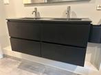 Badkamermeubel met dubbele wasbak, Ophalen, Gebruikt, 100 tot 150 cm, Minder dan 100 cm