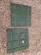 Rubberen tegels, groen, 50x50x2,5, Tuin en Terras, Tegels en Klinkers, Ophalen, Gebruikt, Overige typen, Rubber