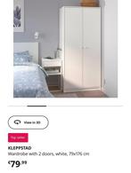 IKEA KLEPPSTAD Kleidingkasten 2 stuk, Huis en Inrichting, Ophalen, 50 tot 100 cm, Zo goed als nieuw, 150 tot 200 cm