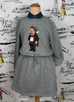 Ralph Lauren grijze sweater jurk met beer maat 8-10, Kinderen en Baby's, Kinderkleding | Maat 134, Zo goed als nieuw, Ralph Lauren
