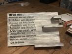 Leuk wandbord van hout met tekst, Ophalen of Verzenden, Zo goed als nieuw