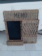 Rotan memo wandbord organiser, Rechthoekig, Zo goed als nieuw, Ophalen, Riet