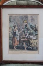 Franse kleurenlitho: de flirtende astroloog, Ophalen of Verzenden