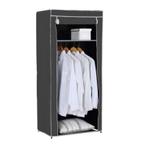 Opvouwbare kledingkast antraciet 160cm, Met plank(en), Kunststof, Nieuw, Ophalen of Verzenden