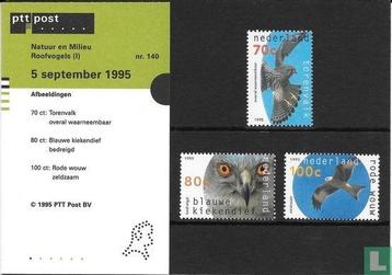 Postzegelmapje 140 Natuur en Milieu Roofvogels 1995 NL beschikbaar voor biedingen