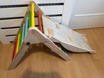 Montessori regenboog klimrek met glijbaan en speeltent, Kinderen en Baby's, Speelgoed | Houten speelgoed, Ophalen, Gebruikt, Overige typen