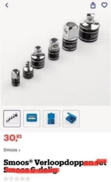 NIEUW! Smoos verloop dop, 1/2”F*3/4”M, €4,99 beschikbaar voor biedingen