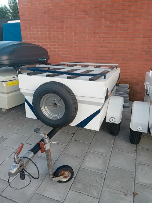Bagagewagen vakantiewagen dichte aanhanger te huur, Caravans en Kamperen, Kampeeraccessoires, Zo goed als nieuw, Ophalen