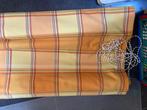 stoffen gordijnen optreksysteem., Ophalen, 120 cm of meer, Oranje, Katoen
