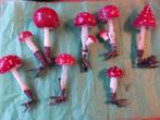 Vintage kerst paddenstoelen, Diversen, Kerst, Ophalen, Gebruikt