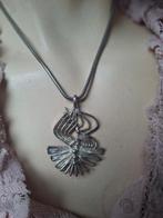 Vintage hanger met slangenketting izgst!!, Verzenden, Zo goed als nieuw, Zilver, Overige materialen
