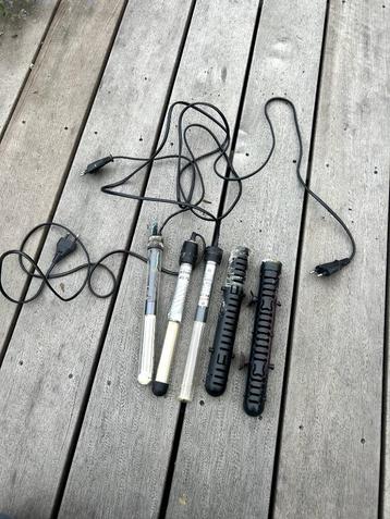 Verschillende verwarmingselementen voor aquarium beschikbaar voor biedingen