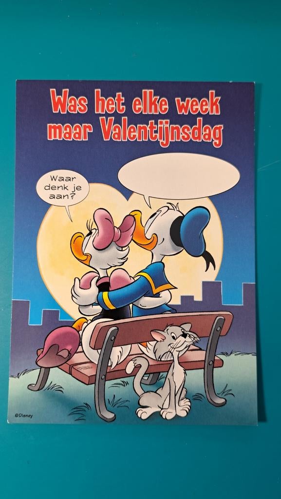 Boomerang kaart Donald Duck Valentijnsdag, Ophalen of Verzenden, 1980 tot heden, Ongelopen
