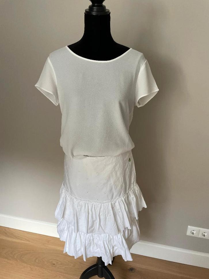 Rok Donaldson wit, Kleding | Dames, Rokken, Zo goed als nieuw, Maat 38/40 (M), Wit, Knielengte, Ophalen