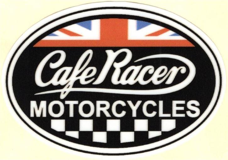 Cafe Racer Motorcycles Union Jack sticker #13, Motoren, Accessoires | Stickers, Verzenden