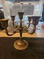 Vintage kandelaar / candelabra 5 kaarsen, Ophalen of Verzenden