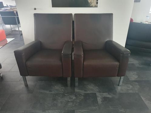 2 Gelderland 6540 fauteuils, Huis en Inrichting, Fauteuils, Zo goed als nieuw, Leer, 75 tot 100 cm, Ophalen of Verzenden