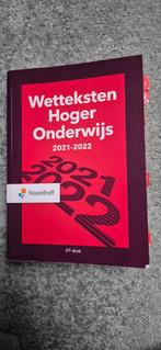 Wetteksten Hoger Onderwijs 2021-2022, Ophalen of Verzenden, Gelezen, HBO, Noordhoff