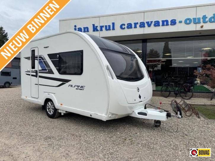 Sprite Alpine Sport 370 EK kleine caravan, Caravans en Kamperen, Caravans, Bedrijf, tot en met 2, 750 - 1000 kg, Overige, Sprite