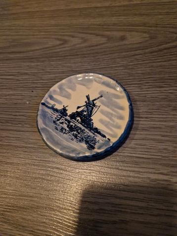 Delfts Blauw Miniatuur Wandbordje Windmolen beschikbaar voor biedingen