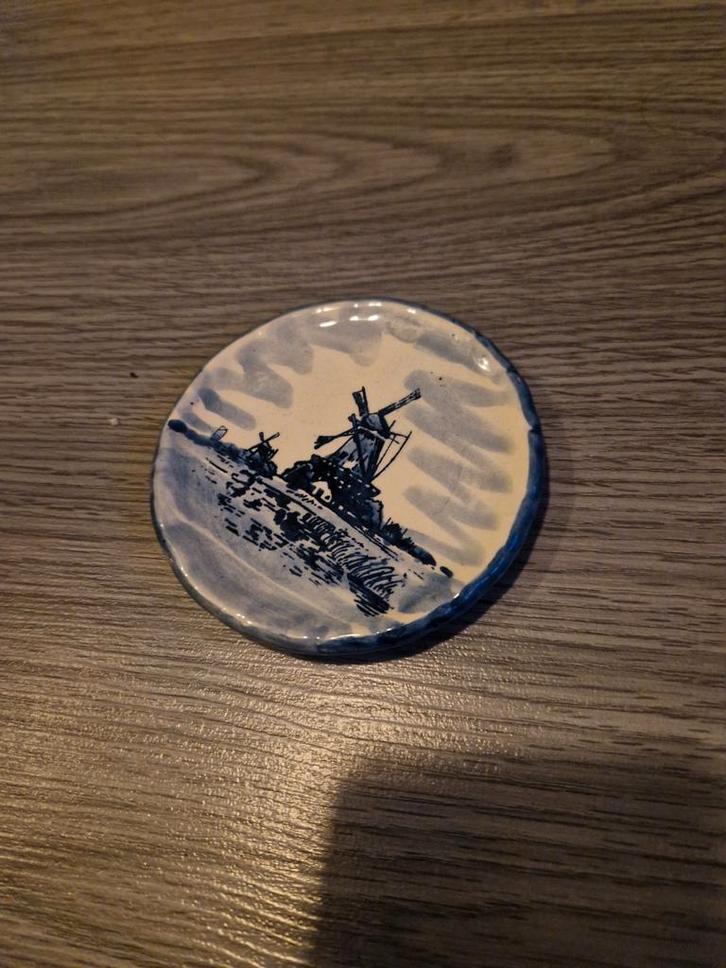 Delfts Blauw Miniatuur Wandbordje Windmolen, Antiek en Kunst, Antiek | Wandborden en Tegels, Ophalen