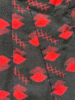 Japanse dubbele ikat wollen stof van antieke kimono, Hobby en Vrije tijd, Stoffen en Lappen, Gebruikt, Wol, 120 cm of meer, Ophalen of Verzenden