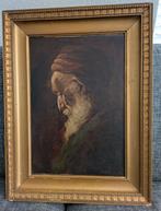Jan Knikker sr 1889-1957 oude man olieverf maroufle paneel, Ophalen of Verzenden