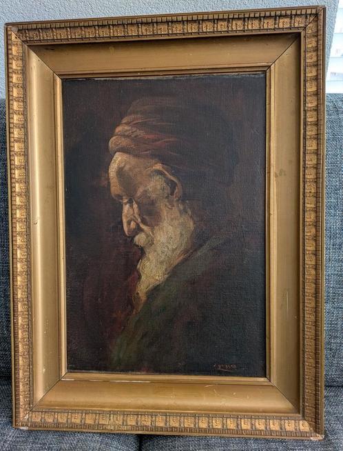 Jan Knikker sr 1889-1957 oude man olieverf maroufle paneel, Antiek en Kunst, Kunst | Schilderijen | Klassiek, Ophalen of Verzenden