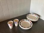 Boerenbont borden en bekers servies, Antiek en Kunst, Antiek | Servies compleet, Ophalen