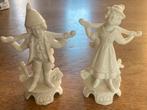 Vaasjes wit keramiek jongen en meisje, Ophalen of Verzenden