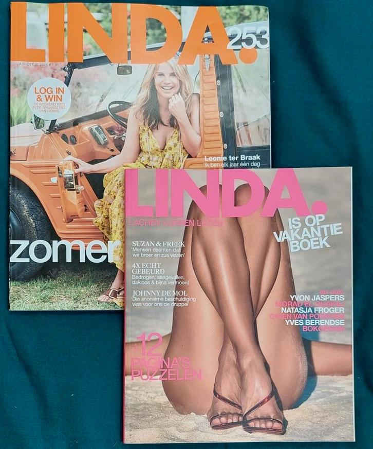 Linda augustus 2025 en Linda is op vakantieboek 2025, Boeken, Tijdschriften en Kranten, Zo goed als nieuw, Damesbladen, Ophalen of Verzenden