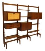 Vintage vrijstaand wandsysteem Torbjorn Afdal 60's Design, Ophalen, Met deur(en), Teakhout, Minder dan 150 cm