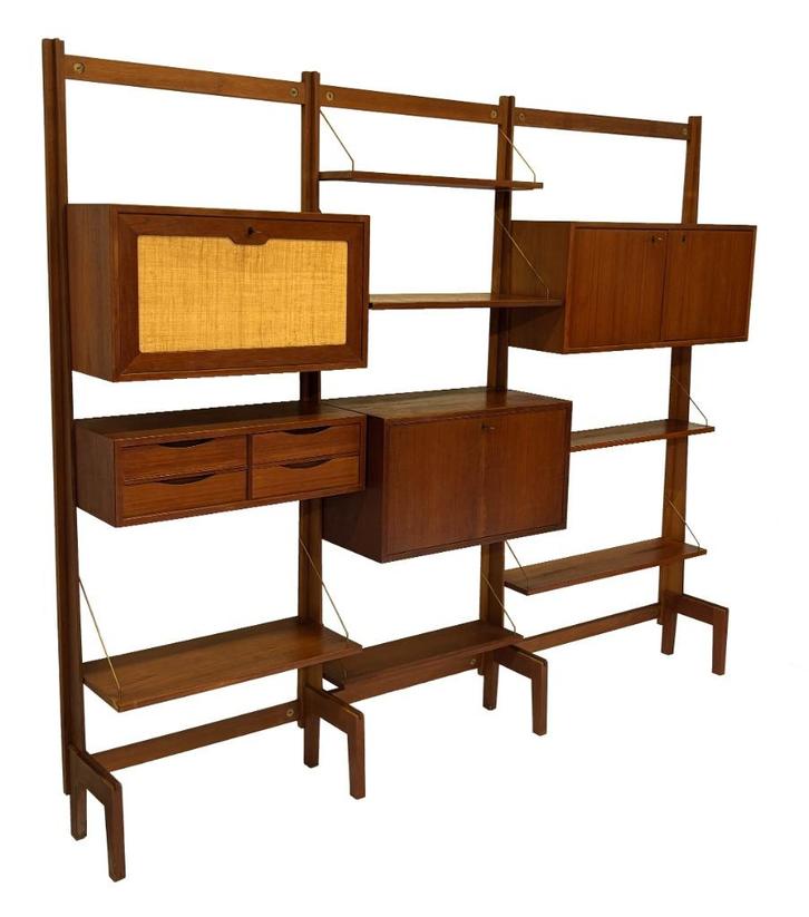 Vintage vrijstaand wandsysteem Torbjorn Afdal 60's Design, Huis en Inrichting, Kasten | Wandmeubels, Gebruikt, Minder dan 100 cm
