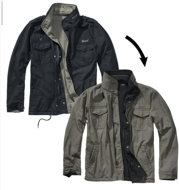 Brandit heren parka / 2 kanten draagbaar | Maat S || Nieuw, Kleding | Heren, Jassen | Winter, Nieuw, Maat 46 (S) of kleiner, Zwart
