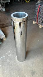 1 meter 1000mm dubbelwandige kachelpijp 150-200 nieuw, Doe-het-zelf en Verbouw, Buizen en Afvoer, Ophalen, Zo goed als nieuw, Rvs