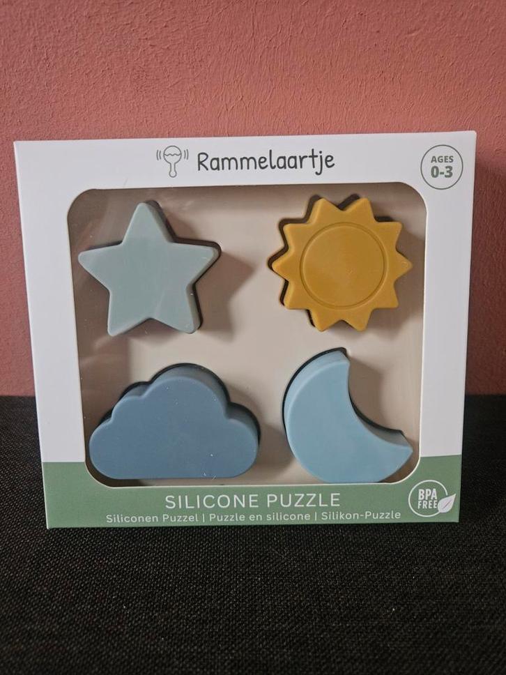 Rammelaartje Silicone Puzzel - Nieuw!, Kinderen en Baby's, Speelgoed | Kinderpuzzels, Nieuw, 0 tot 6 maanden, Minder dan 10 stukjes