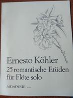 Ernesto Köhler 25 romantische Etüden für Flöte solo BP884, Klassiek, Dwarsfluit of Piccolo, Ophalen of Verzenden, Zo goed als nieuw
