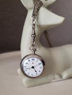 Antiek zilveren Zwitsers zakhorloge., Ophalen of Verzenden, Zilver, Ketting