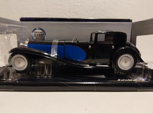 Bugatti Royale typ 41 blue/black 1930 Solido metal 1:18 KRD, Hobby en Vrije tijd, Modelauto's | 1:18, Zo goed als nieuw, Auto