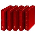 Leuchtturm Optima F Rood, 4 ringsband incl. Cassette, Postzegels en Munten, Munten en Bankbiljetten | Toebehoren, Ophalen of Verzenden