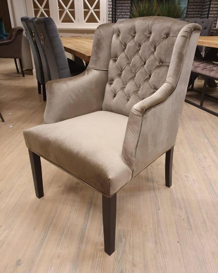 ACTIE Landelijke Eetkamerstoel Victoria Leer Stof Kleuren (7, Huis en Inrichting, Stoelen, Nieuw, Vijf, Zes of meer stoelen, Leer