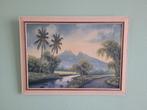 Twee landschappen Oost Java 1949, Antiek en Kunst, Ophalen of Verzenden
