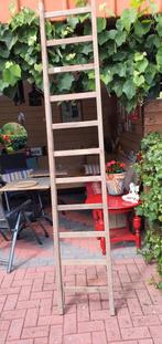 Houten eiken ladder, Doe-het-zelf en Verbouw, Ladders en Trappen, Ophalen, Gebruikt, 2 tot 4 meter