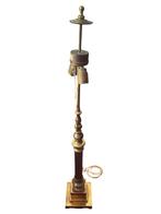 Antieke Messing Lamp zonder Kap - 108cm, Ophalen