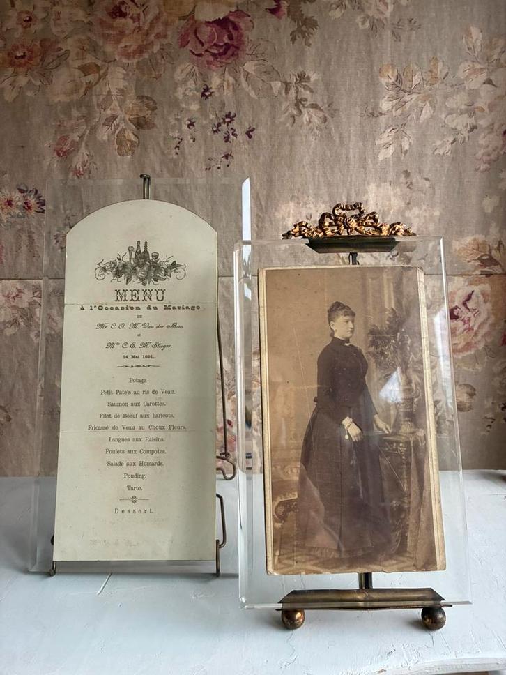 2 Antieke Fotolijstjes, Huis en Inrichting, Woonaccessoires | Lijsten, Gebruikt, Minder dan 50 cm, Overige materialen, Ophalen of Verzenden