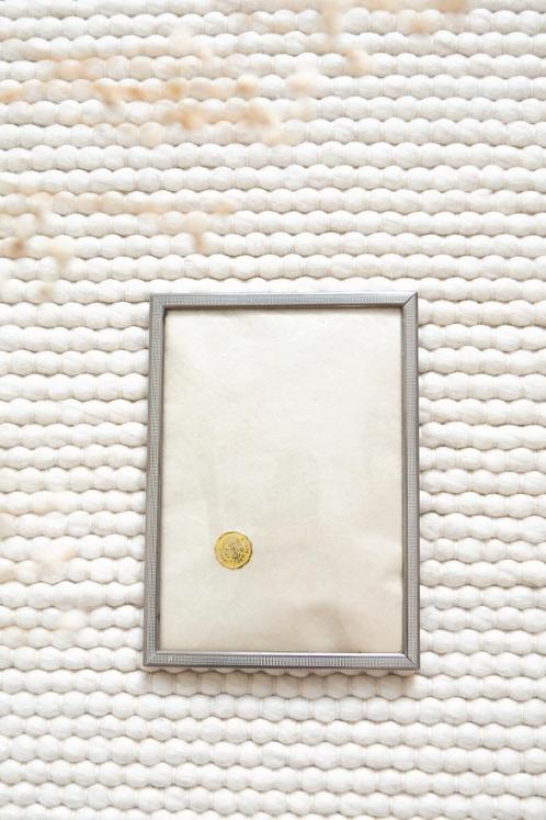 Vintage fotolijst bolglas - zilver, Huis en Inrichting, Woonaccessoires | Lijsten, Minder dan 50 cm, Minder dan 50 cm, Metaal of Aluminium