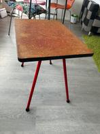 Vintage red side table, coffee table, 55 tot 75 cm, Vintage 70s, Kunststof, Rechthoekig