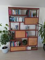 Wandkast hout en staal, Huis en Inrichting, Ophalen, Metaal, 200 cm of meer, 150 tot 200 cm